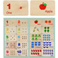 Mikneke Montessori Number Counting Peg Board, Wooden Math Manipulative Materials For Preschool, Number Montessori Learning Toy For Toddlers & Kindergarteners (Colorful Peg)
