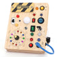 Wakelnsa Montessori Busy Board,Montessori Toys For 1-3 Years Old,Baby Sensory Board,Preschool Learning Activities,Wooden Toys Fo