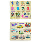 GREST Mini Wooden Numbers and Vehicles Puzzle with Knobs, Educational and Learning Game for Kids for Kids