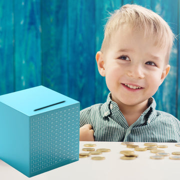 Generic Money Saving Box with Counter Savings Challenge Piggy Bank Stainless Steel Money Bank Cash Saver Money Box for Adults an