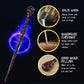 Handicraftviet Skull Wand - Handcrafted Real Wood Grain  Wizard Magic Wand for mature-themeds Kids to a Magical Adventure  15In Great Gift for Halloween
