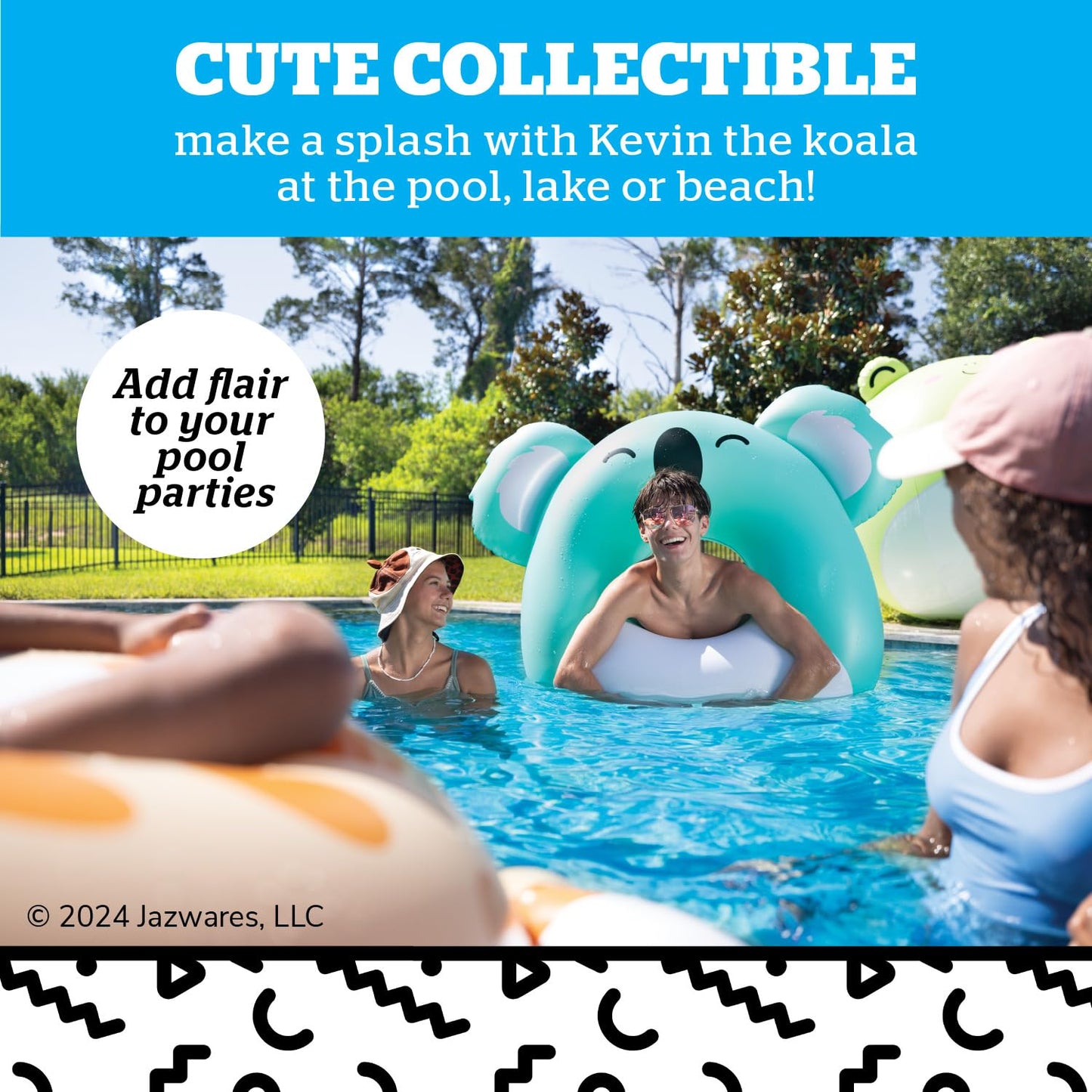 Bigmouth X Squishmallows Original Large Inflatable Pool Float, Swimming Tube For Adults And Kids, Pool Party Supplies & Water To