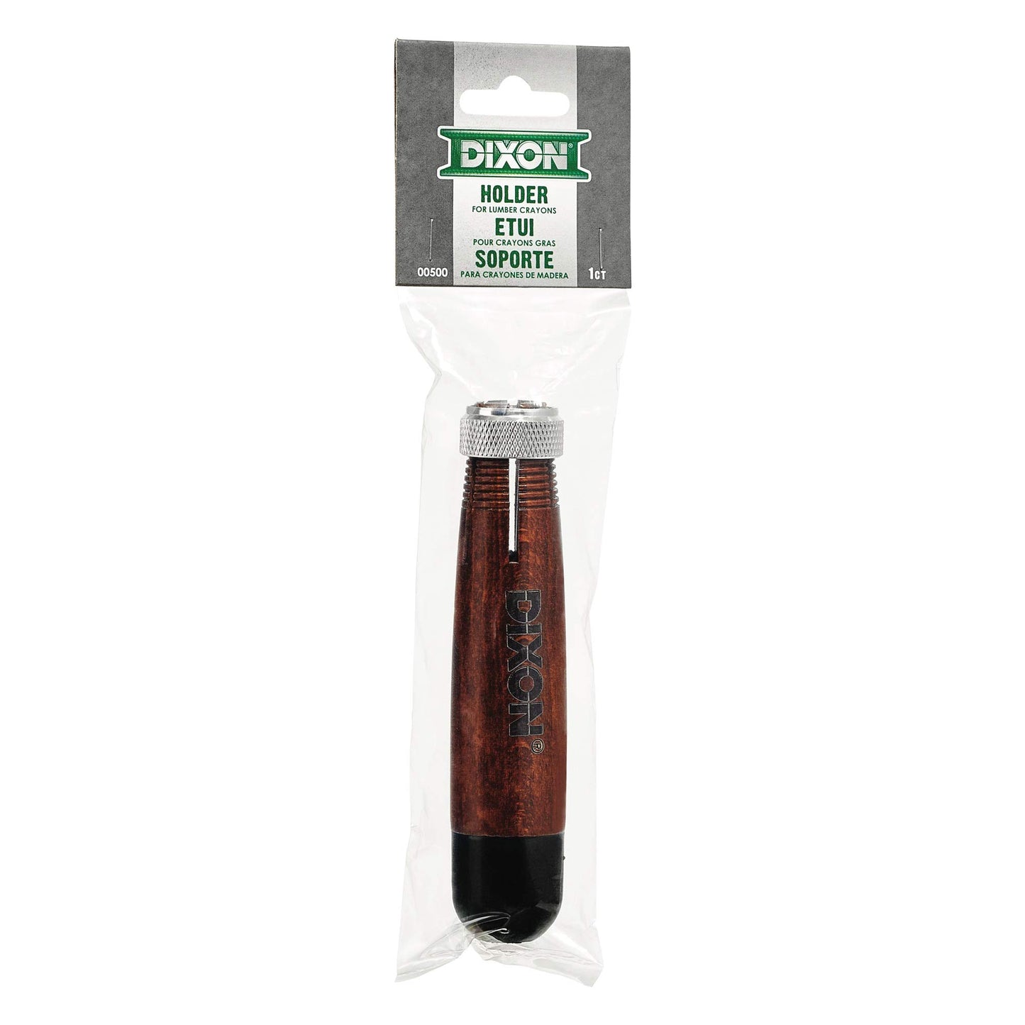 Dixon - Dix00500 Industrial Lumber Crayon Holder For 1/2' Round Or Hexagonal Crayons, Wood With Metal Chuck, Walnut (00500) Walnut (Pack Of 12)