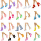 Bjdbus 1 Doll Shoes Rack Shelf + 20 Pairs Shoes Set Accessories High Heel Boots Sandals Assorted Furniture For 11.5 Inch Girl Doll
