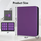 Card Binder 9 Pocket for 360 Cards - enhanced Trading Card Binder with Sleeves Protection  Side Loading Card Collection Binder for TCG  MTG  YGO  One Piece Collectible Cards (Purple)