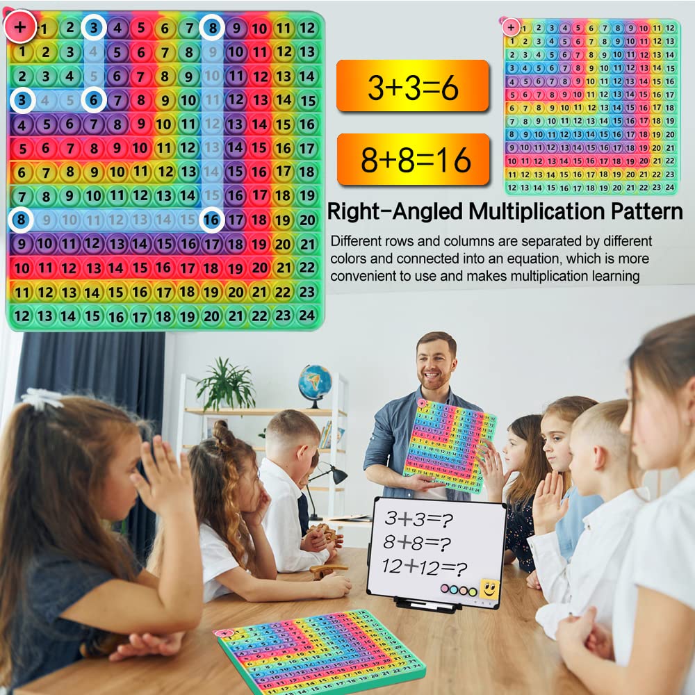 Ek-Memory-Fish Multiplication Game Table Division Flash Cards 3Rd Grade Pop-Up Fidget Math Toy, Create Various Math Learning Toy