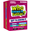Quokka Who Knows Better? - Set 4 In 1 - Family Card Trivia Game | Fun Learning & Educational Questions For Families | Suitable For Boys & Girls