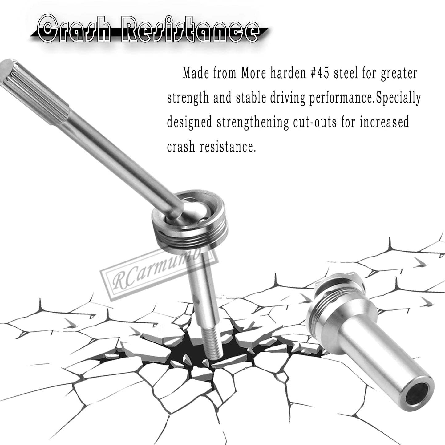 Rcarmumb RC Upgrades Part Rear Drive Shaft CVD Front Axles for 1/10 Rustler VXL 2WD/Slash VXL 2WD/Stampede VXL 2WD/Hoss VXL 2WD,