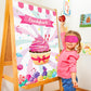 Pin The Cherry On The Cupcake Game For Kids Birthday Pin Game Girls Birthday Party Games Candy Land Party Decorations, Large Candyland Game Poster With 36 Cherry Stickers Candyland Party Favors