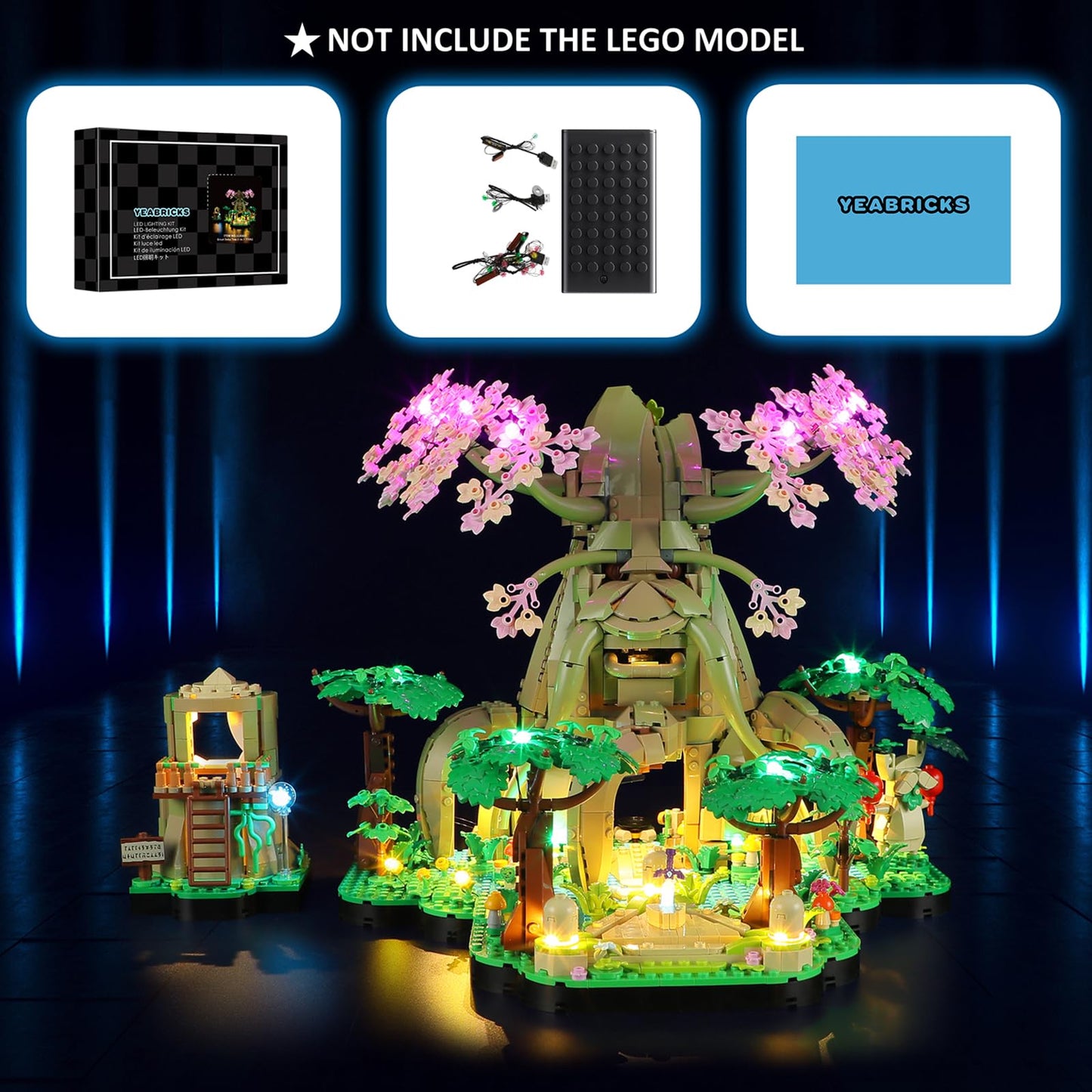 Yeabricks Led Light For 77092 The Legend Of Zelda Great Deku Tree 2-In-1 Building Blocks Model (Building Set Not Included)