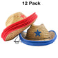 Funny Party Hats Cowboy Party Hats - 12 Straw Cowboy Hats - Medium - Red, Blue - Costume Headwear - For children, cowboy party p