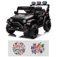 Modern-Depo 12V Kids Ride On Car Truck with DIY Stickers, Manual/Remote Control Electric Car with LED Lights, 2 Motors, 2 Speeds