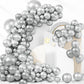 170 Pieces Silver Balloons Silver Metallic Balloons Silver Balloon Arch Kit Silver Balloon Garland For Silver Birthday Wedding G