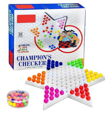 FunFive Champions Checkers Board Game  Toys for Kid, Indoor Games for Kids, Matching Puzzles Board Game for Kids, Return Gifts 