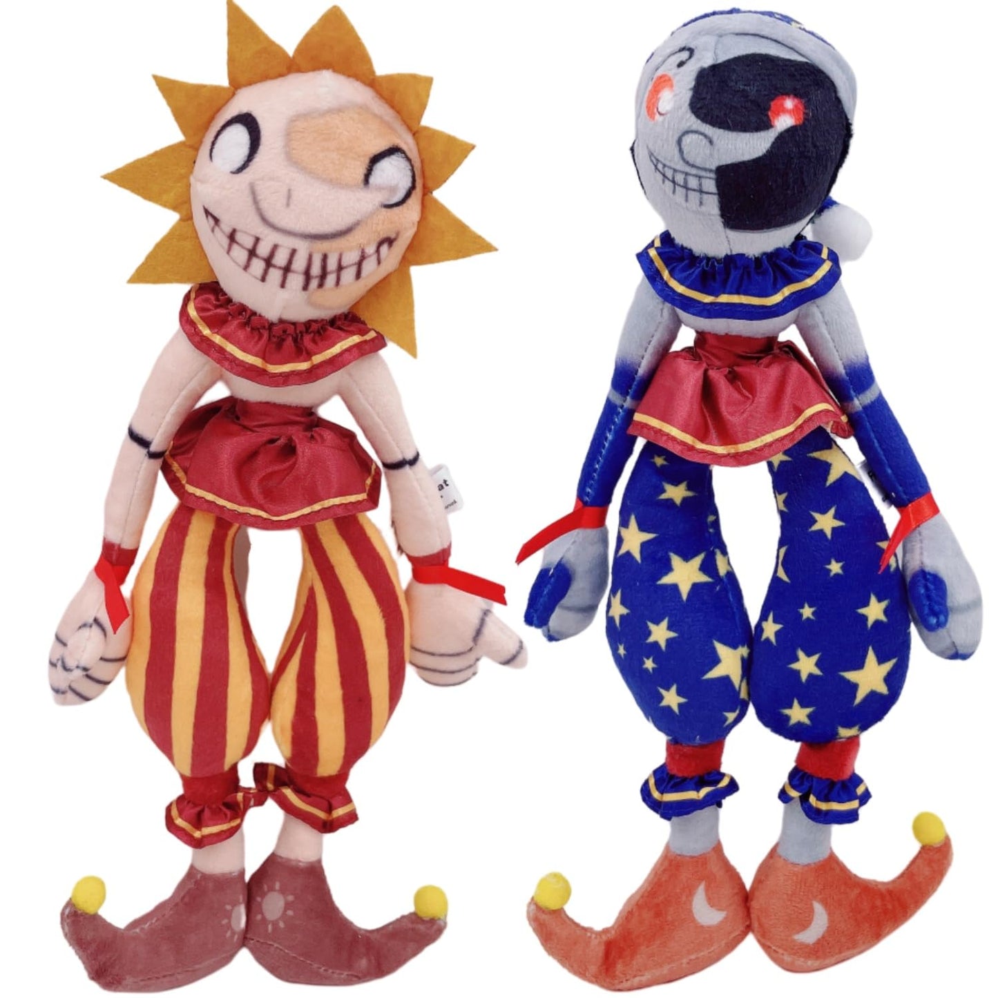Plush Toy Set - 11-Inch Sun and Moon Clown Stuffed Animal Doll  Delightful 2-Piece Surprise (2PCS)