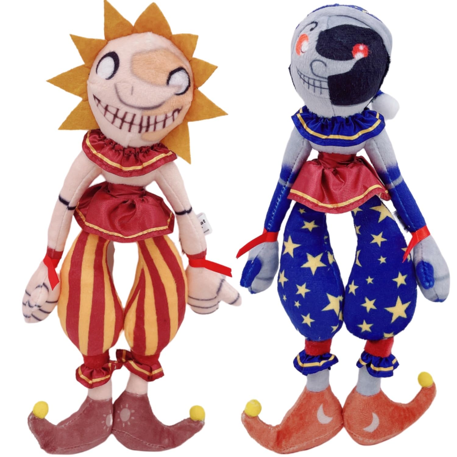 Plush Toy Set - 11-Inch Sun and Moon Clown Stuffed Animal Doll  Delightful 2-Piece Surprise (2PCS)