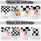 3Rd Birthday Number Balloons For Boys, 40 Inch Checkered Racing Foil 3 Balloons, Self Inflating Helium Black And White Big Numbe