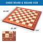 GSE Games & Sports Expert Extra Large Chess Board, Sapele & Maple Inlaid, 21.25" for Kids & Adults