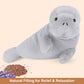 Suzzipals Coolable And Warmable Manatee Plush, Microwavable Stuffed Animal Heating Pad For Period Cramps And Pain Relief, Lavend