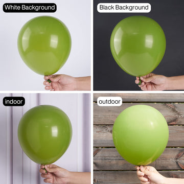 Partywoo Olive Green Balloons, 50 Pcs 12 Inch Boho Green Balloons, Matte Green Balloons For Balloon Garland Balloon Arch As Party Decorations, Birthday Decorations, Baby Shower Decorations, Green-F06
