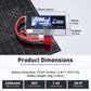 Zeee 2S 2200mAh Shorty Lipo Battery 7.4V 50C RC Battery with Deans Connector Soft Pack for 1/16 Slash RC Car RC Truck RC Helicop