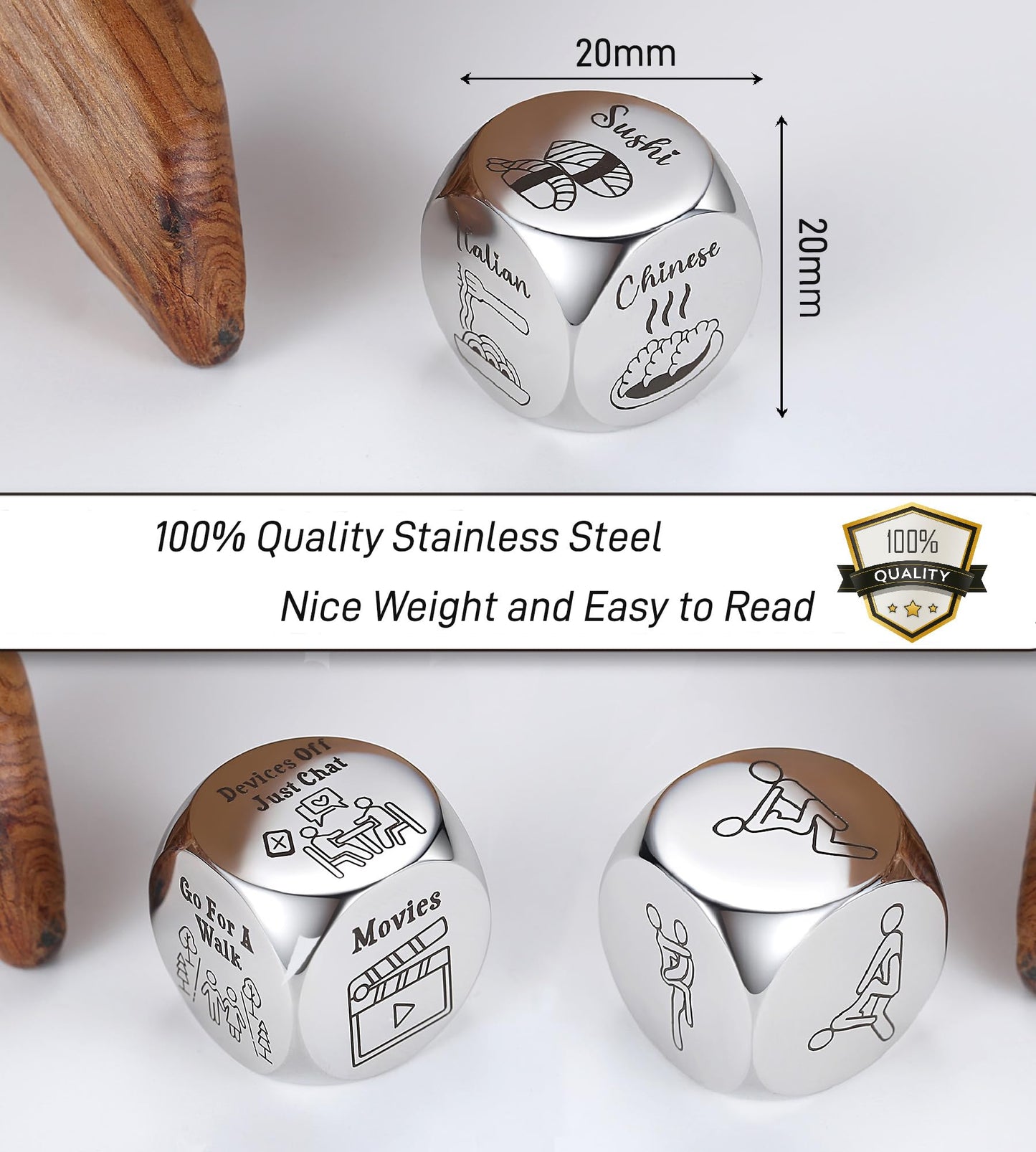 Date Night Dice Couple Gift Ideas Valentines Day Gifts for Women Men Boyfriend Husband Funny Anniversary Christmas Birthday Gift