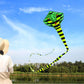 Besra Large Cobra Snake Kite 52ft Colorful Rattlesnake Kite with 15m Long Tails Outdoor Fun Sports with Flying Tools (Green)