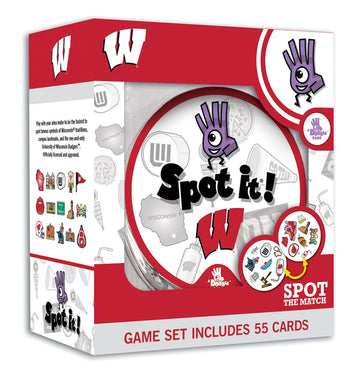 Masterpieces Game Day - Ncaa Wisconsin Badgers Spot It Game For Kids, Adults, And Family