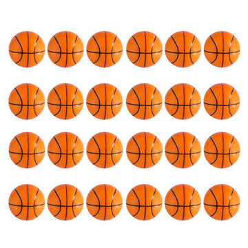 Mini Foam Sports Balls 24 Pack For Kids Adults Mini Baseball Football Basketball Soccer Stress Toy Game Party Decoration (Basket