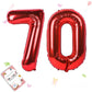 Smlpuame 40 Inch Number Balloon 0-9 Red Large Number 70 Balloons,Digital Balloons For Birthday Party Celebration Decorations Sup