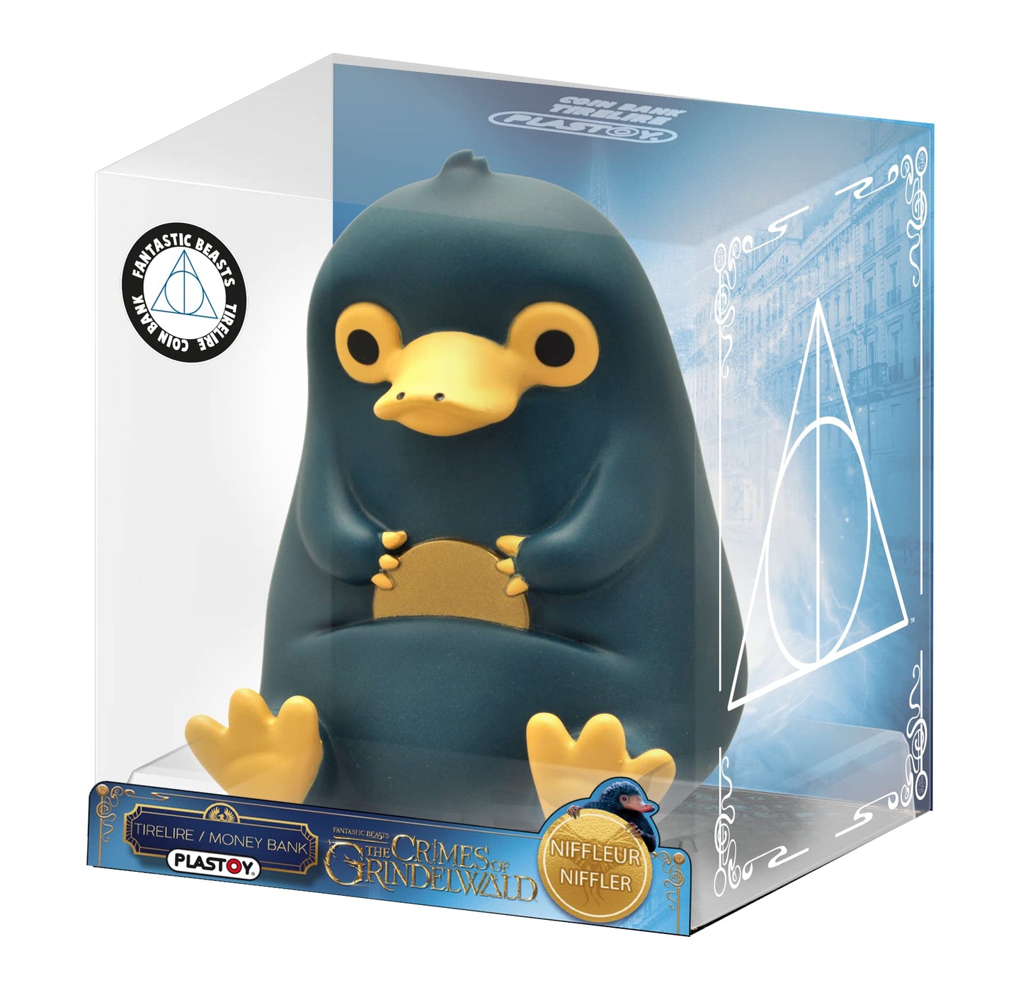 Plastoy 80097 Chibi Money Box, Vinyl, Blue, 13 Cm High