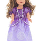 Little Adventures Amulet Princess Doll Dress - Doll Not Included - Machine Washable Child Pretend Play And Party Doll Clothes With No Glitter Purple