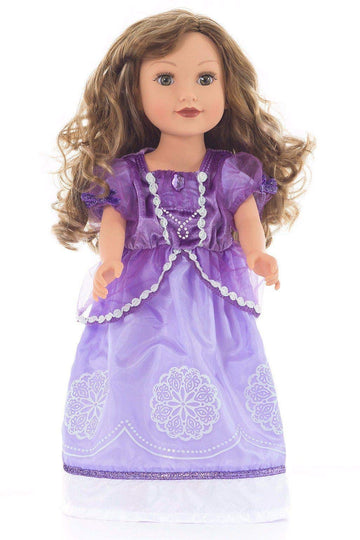 Little Adventures Amulet Princess Doll Dress - Doll Not Included - Machine Washable Child Pretend Play And Party Doll Clothes With No Glitter Purple