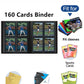 Card Binder  Small Card Album with PP Waterproof Pages  4 Pockets Trading Card Binder  Holds 160 Standard Cards  for TCG  MTG Collections Sports Cards Binder (Blue)