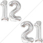 Giant, Silver 12 Balloon Number Foil - 40 Inch | 12 Birthday Balloon For 12Th Birthday Decorations For Girls | Number 12 Balloon, 12 Birthday Decorations Boy | 12 Year Old Birthday Party Decorations