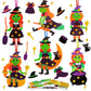 Fennoral 12 Pack Witch Craft For Kids Make Your Own Witch Foam Stickers Ornament Diy Halloween Arts And Crafts For Girls Boys Ha