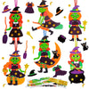 Fennoral 12 Pack Witch Craft For Kids Make Your Own Witch Foam Stickers Ornament Diy Halloween Arts And Crafts For Girls Boys Ha