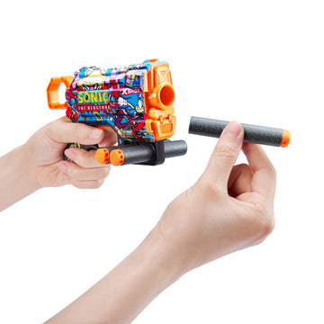 X-Shot Skins Menace - Sonic Robotnik (2 Pack + 16 Darts) By Zuru, X-Shot, Easy Reload, Air Pocket Dart Technology, Toy Foam Dart Blaster For Kids, Teens, Adults, Frustration Free Packaging