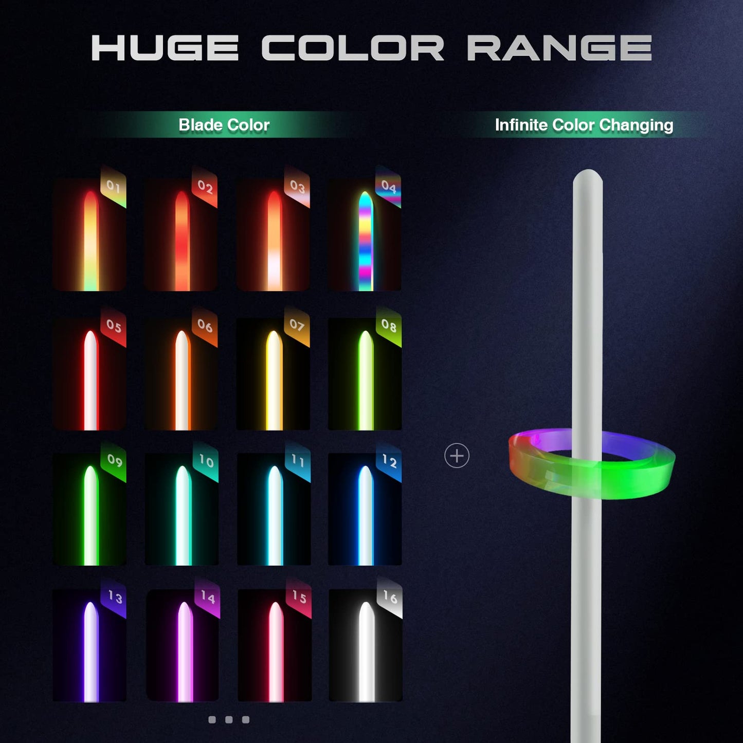 DAMIENSABER Xenopixel V3 Sensitive Motion Control Light Saber, 34 Sound Fonts Smooth Swing Light Sabers with Infinite Color Chan