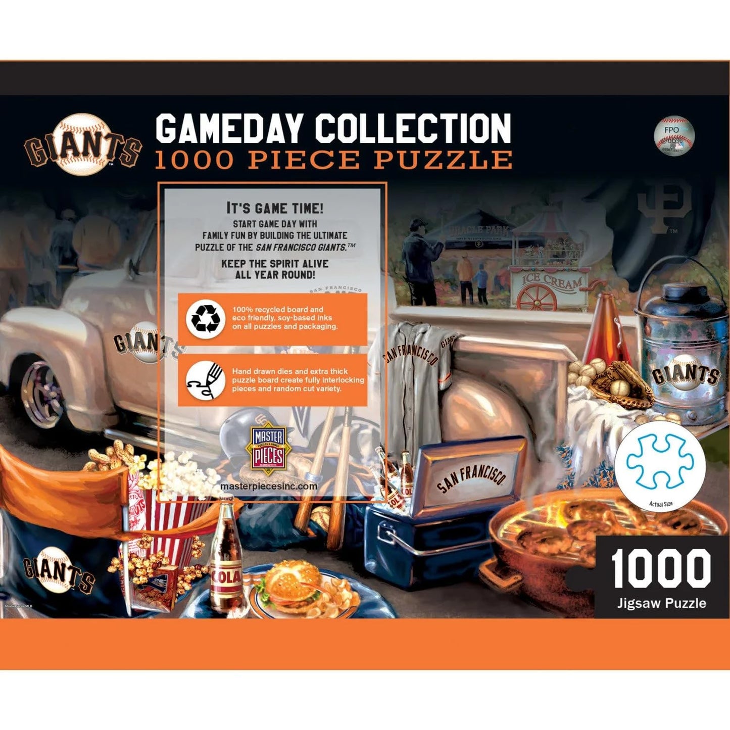 MasterPieces 1000 Piece Jigsaw Puzzle for Adults - MLB San Francisco Giants Gameday - 19.25x26.75