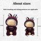 17cm Doll Clothes Set(NO Doll) - Cute Knit Sweater & Handcrafted Crochet Skirt  enhanced Fashion Dresses  Soft Stretch Fabric Costume Accessories Brown Tail Suit
