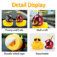 Wonuu Rubber Duck Car Ornaments Yellow Duck Car Dashboard Decorations Cool Glasses Duck With Propeller Helmet (Brilliant Red-Yel