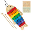 Musicube Xylophone For Baby Toddler Fish Shape Wooden Xylophone With 2 Mallets Educational & Preschool Learning Percussion Instr
