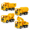 Pluspoint Construction Vehicle Set Of 4 Toy Trucks Simulation Pull Back Excavator Dumper Trucks Cement Mixer Tanker Pretend Play