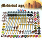 Pamvava Medieval Knights  protective covering Pack Building Blocks Accesories Kits  Helmet decorative replica blades Shield Bow Arrow Toys for Bricks Figures  Soldier Castle Equipment Bricks Sets for Kids