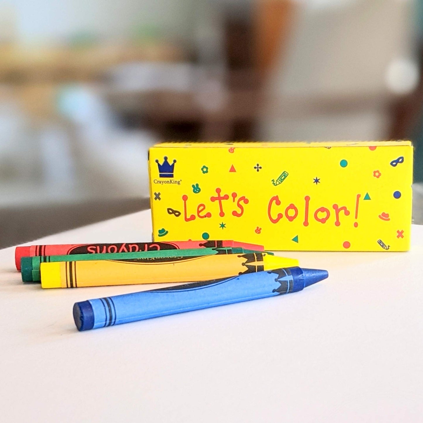 CrayonKing 50 Sets of 4-Packs in Box (200 total bulk Crayons) Restaurants, Party Favors, Birthdays, School Teachers & Kids Color