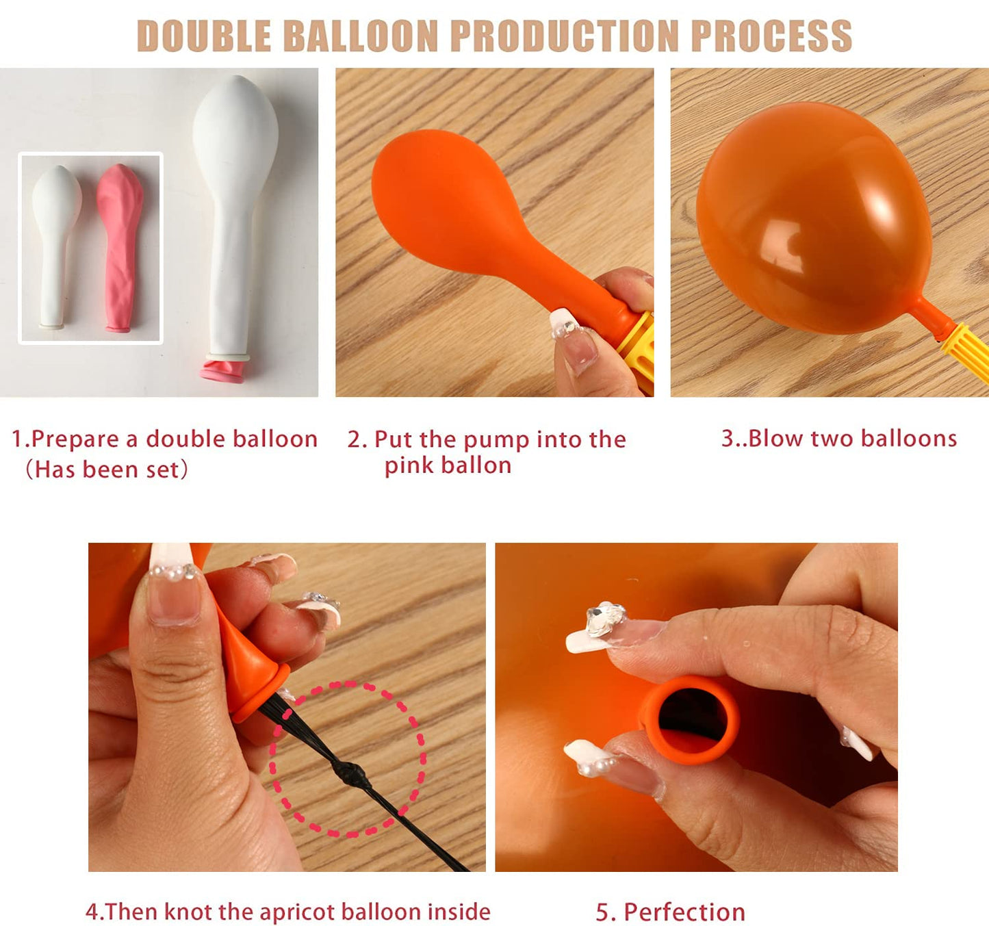 Boho Balloon Garland Arch Kit - Small Diy Orange Balloons Garland, Neutral Balloon For Birthday Baby Shower Decoration