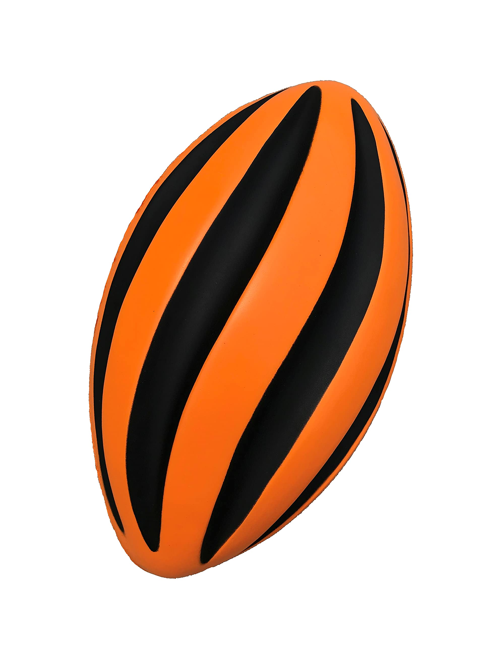 LMC Products Spiral Foam Football - Soft Kids Football - 9 Inch Each - mature-themed & Toddler - Small (Orange & Black)