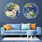 Educa Round Planet Earth Puzzles - 2 x 800 Pieces, Multicolour, Model 19039, Cardboard