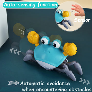 Baby Toys Crawling Crab - Infant Tummy Time Toys 3 4 5 6 7 8 9 10 11 12 Baby Toys 6-12 12-18 Months Light-Up Musical Walking Sen